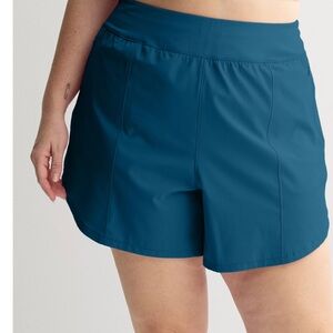 Tek Gear Women's Blue crayon active midrise Athletic Shorts workout gear size 3X